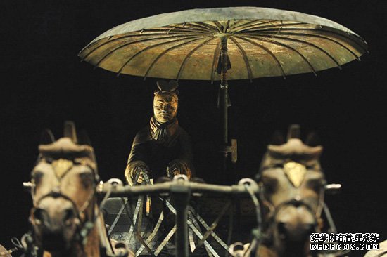 &ldquo;秦俑馆一号铜车马&rdquo;亮相中国馆