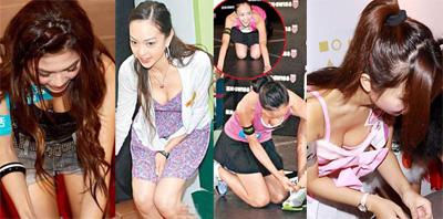 俯身瞬间春光乍泄 走光派女星爆乳争&ldquo;峰&rdquo;看点多点击图片进入下一页